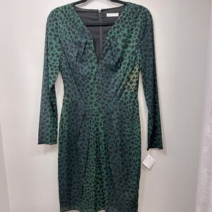 Vintage Animal Print Silk Dress